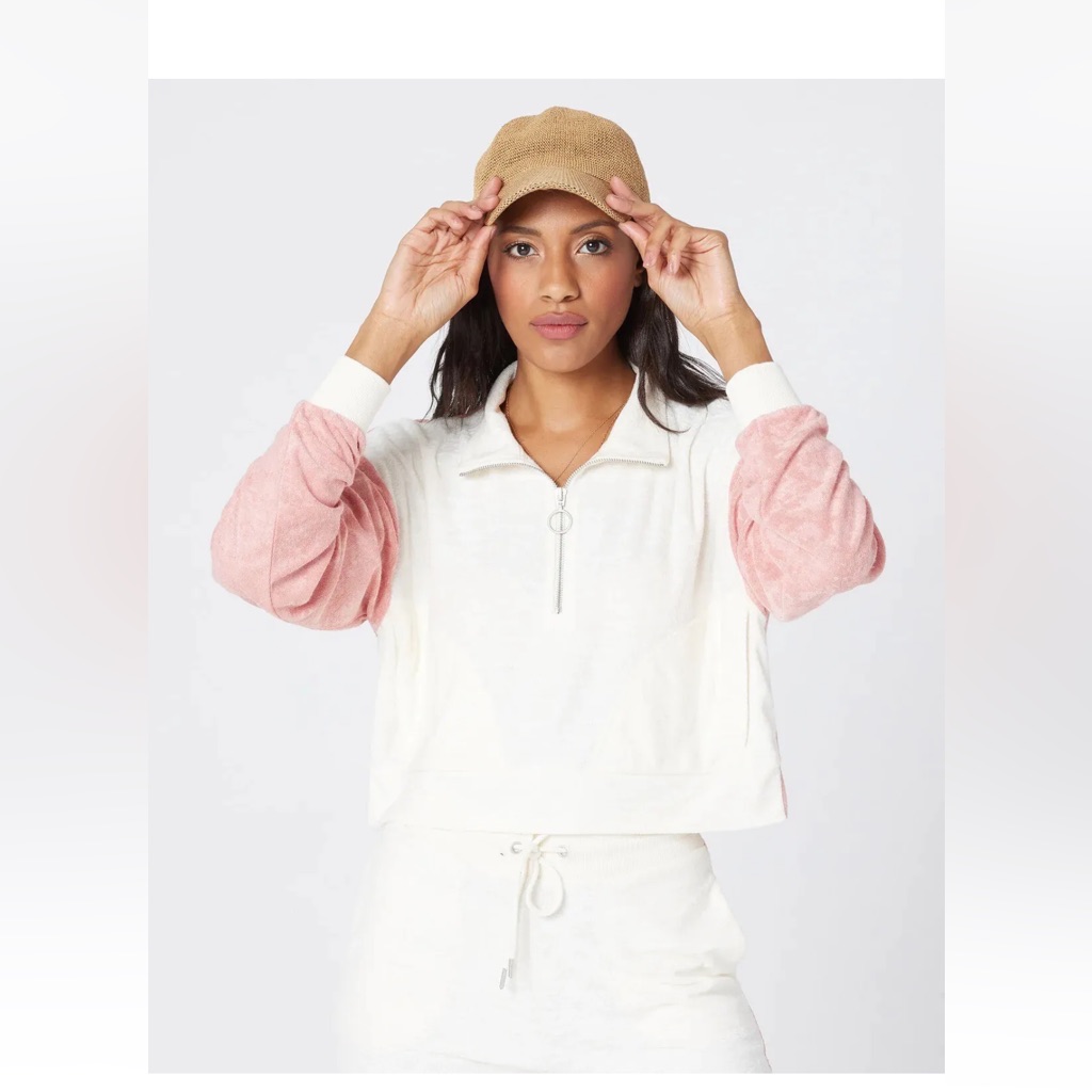 130 Best Life Pullover PrimroseCream Revolve LSpace Nwt Loungewear Terry Xl